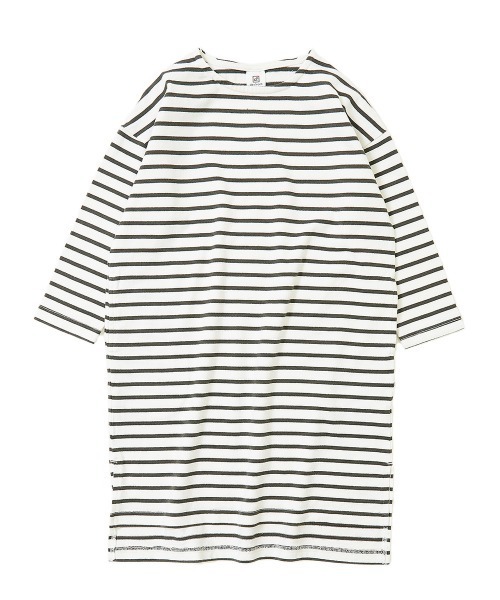 devirock（デビロック）の「ゆるっとボーダー長袖ワンピース（ワンピース・キッズ・ブラック/サックスブルー/ラベンダー/チャコール/ダークベージュ・110cm/100cm/120cm/130cm/140cm/150cm/160cm）」の11枚目の写真