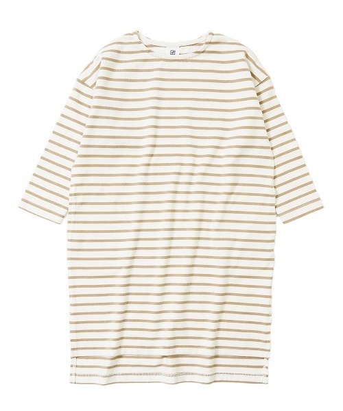 devirock（デビロック）の「ゆるっとボーダー長袖ワンピース（ワンピース・キッズ・ブラック/サックスブルー/ラベンダー/チャコール/ダークベージュ・110cm/100cm/120cm/130cm/140cm/150cm/160cm）」の12枚目の写真