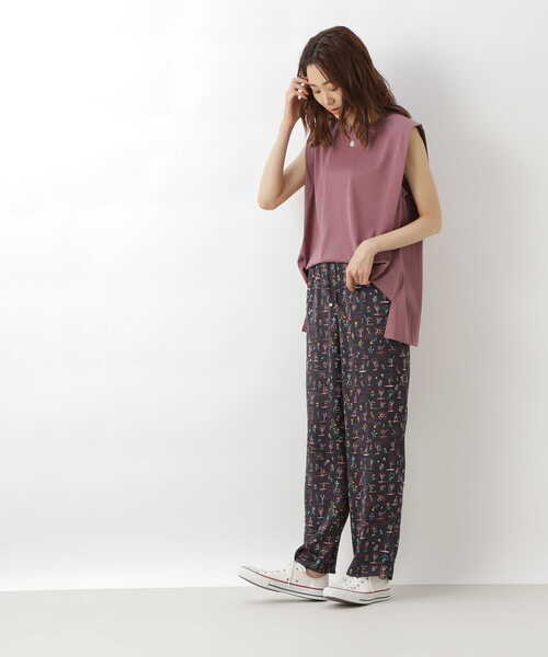 NATURAL BEAUTY BASIC（ナチュラルビューティーベーシック）の「リバティプリント　パンツ（その他パンツ・レディース・ブルー系その他6/グリーン系その他3・MEDIUM）」の10枚目の写真