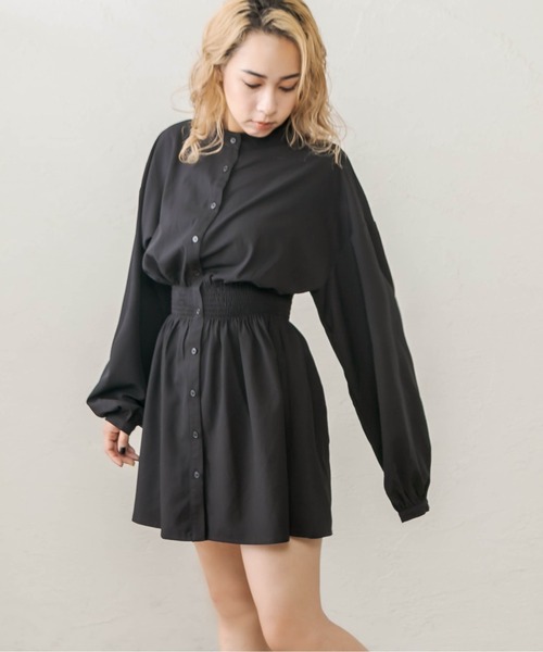 RASVOA（ラスボア）の「ウエストシャーリングワンピース（ワンピース・レディース・ブラック/グレー・FREE）」の16枚目の写真