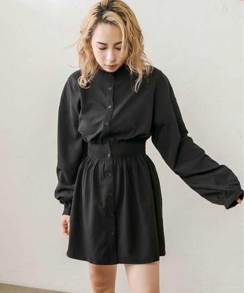 RASVOA（ラスボア）の「ウエストシャーリングワンピース（ワンピース・レディース・ブラック/グレー・FREE）」の15枚目の写真