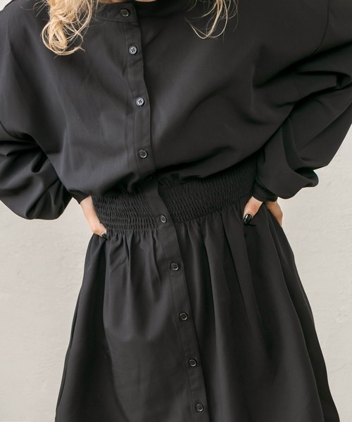 RASVOA（ラスボア）の「ウエストシャーリングワンピース（ワンピース・レディース・ブラック/グレー・FREE）」の12枚目の写真