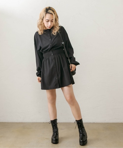 RASVOA（ラスボア）の「ウエストシャーリングワンピース（ワンピース・レディース・ブラック/グレー・FREE）」の11枚目の写真