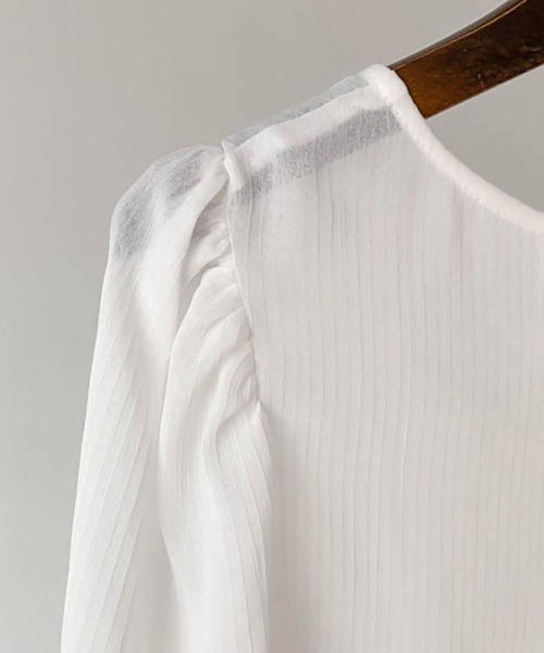 Bab（バブ）の「【Bab×KANAMI】Shirring Blouse（シャツ/ブラウス・レディース・ブラック/ピンク/アイボリー・38）」の6枚目の写真