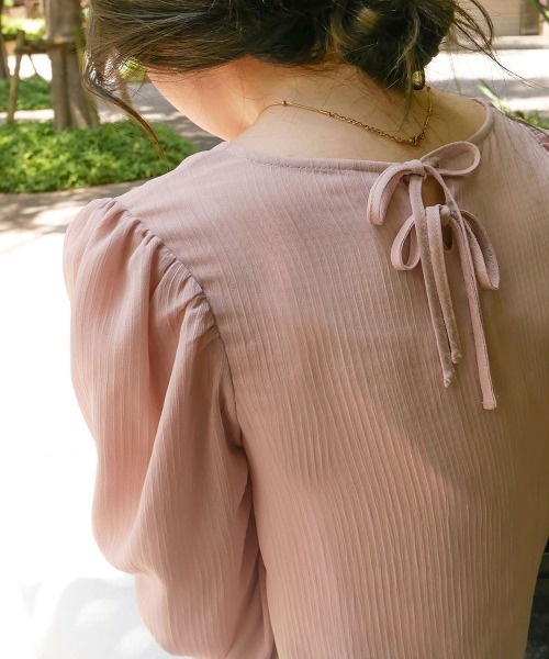 Bab（バブ）の「【Bab×KANAMI】Shirring Blouse（シャツ/ブラウス・レディース・ブラック/ピンク/アイボリー・38）」の20枚目の写真