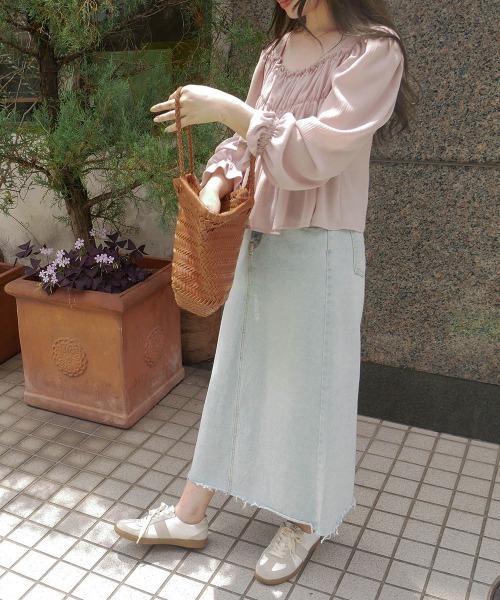 Bab（バブ）の「【Bab×KANAMI】Shirring Blouse（シャツ/ブラウス・レディース・ブラック/ピンク/アイボリー・38）」の5枚目の写真