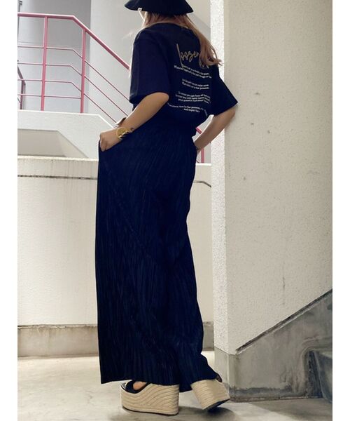 GYDA(ジェイダ)の「MESSAGE EMBROIDERYポケットT/S(Tシャツ/カットソー・レディース・オフホワイト/ブラック/ダークオレンジ・FREE)」の14枚目の写真
