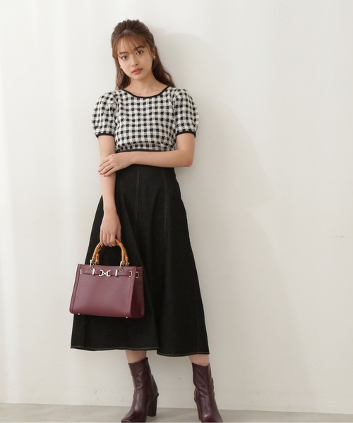 PROPORTION BODY DRESSING（プロポーションボディドレッシング）の「レースアップハイウエストデニムスカート / 1211220805（スカート・レディース・グレー/ブラック/ダークネイビー・SMALL/MEDIUM）」の16枚目の写真