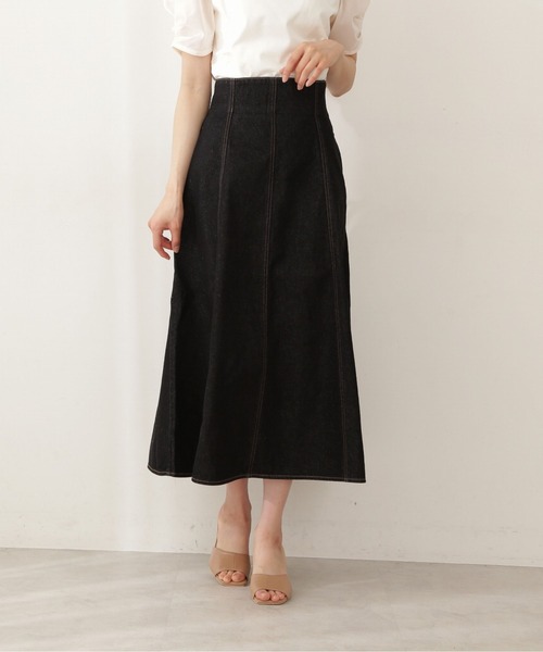 PROPORTION BODY DRESSING（プロポーションボディドレッシング）の「レースアップハイウエストデニムスカート / 1211220805（スカート・レディース・グレー/ブラック/ダークネイビー・SMALL/MEDIUM）」の7枚目の写真