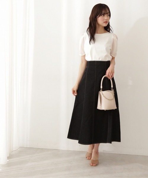 PROPORTION BODY DRESSING（プロポーションボディドレッシング）の「レースアップハイウエストデニムスカート / 1211220805（スカート・レディース・グレー/ブラック/ダークネイビー・SMALL/MEDIUM）」の19枚目の写真