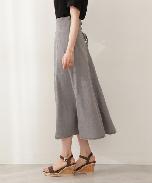 PROPORTION BODY DRESSING（プロポーションボディドレッシング）の「レースアップハイウエストデニムスカート / 1211220805（スカート・レディース・グレー/ブラック/ダークネイビー・SMALL/MEDIUM）」の13枚目の写真