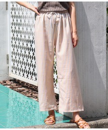 ギンガムチェックリラックスパンツ