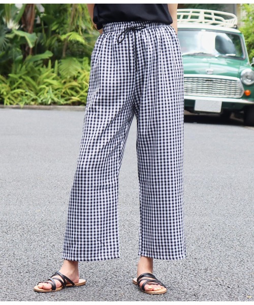 anap mimpi（アナップミンピ）の「ギンガムチェックリラックスパンツ（スラックス・レディース・ブラック/パープル/オレンジ・FREE）」の21枚目の写真