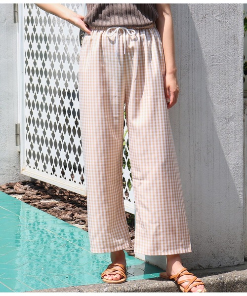 anap mimpi（アナップミンピ）の「ギンガムチェックリラックスパンツ（スラックス・レディース・ブラック/パープル/オレンジ・FREE）」の22枚目の写真