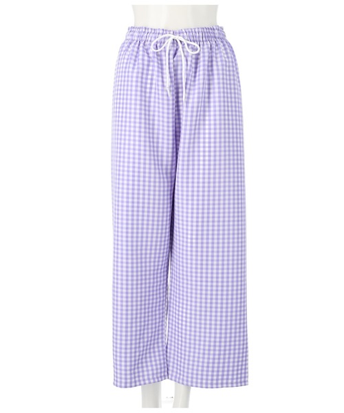 anap mimpi（アナップミンピ）の「ギンガムチェックリラックスパンツ（スラックス・レディース・ブラック/パープル/オレンジ・FREE）」の14枚目の写真