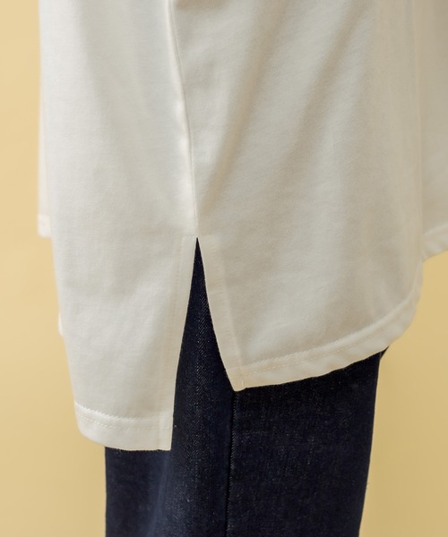 RASVOA（ラスボア）の「ＳＵＢＳＥＲＶＩＥＮＴビッグロンＴ（Tシャツ/カットソー・レディース・グリーン/ブルー/ブラック/オフホワイト・FREE）」の22枚目の写真