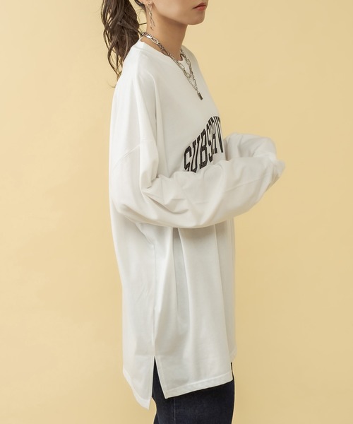 RASVOA（ラスボア）の「ＳＵＢＳＥＲＶＩＥＮＴビッグロンＴ（Tシャツ/カットソー・レディース・グリーン/ブルー/ブラック/オフホワイト・FREE）」の13枚目の写真