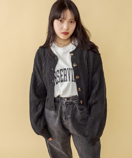 RASVOA（ラスボア）の「ＳＵＢＳＥＲＶＩＥＮＴビッグロンＴ（Tシャツ/カットソー・レディース・グリーン/ブルー/ブラック/オフホワイト・FREE）」の20枚目の写真