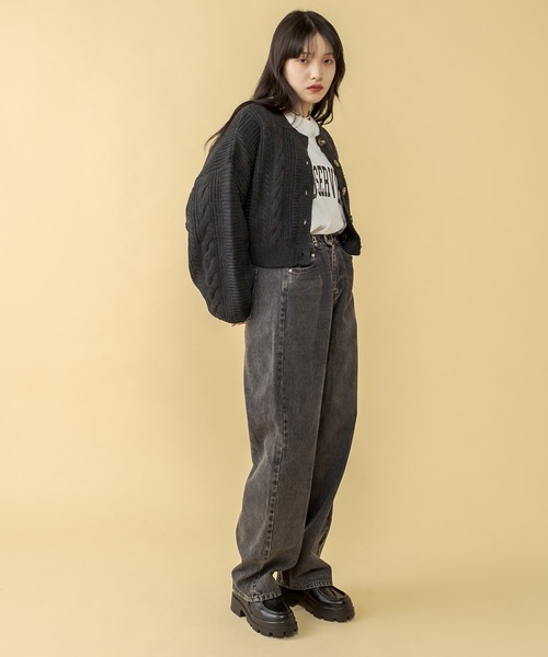 RASVOA（ラスボア）の「ＳＵＢＳＥＲＶＩＥＮＴビッグロンＴ（Tシャツ/カットソー・レディース・グリーン/ブルー/ブラック/オフホワイト・FREE）」の14枚目の写真