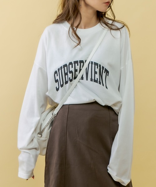 RASVOA（ラスボア）の「ＳＵＢＳＥＲＶＩＥＮＴビッグロンＴ（Tシャツ/カットソー・レディース・グリーン/ブルー/ブラック/オフホワイト・FREE）」の21枚目の写真