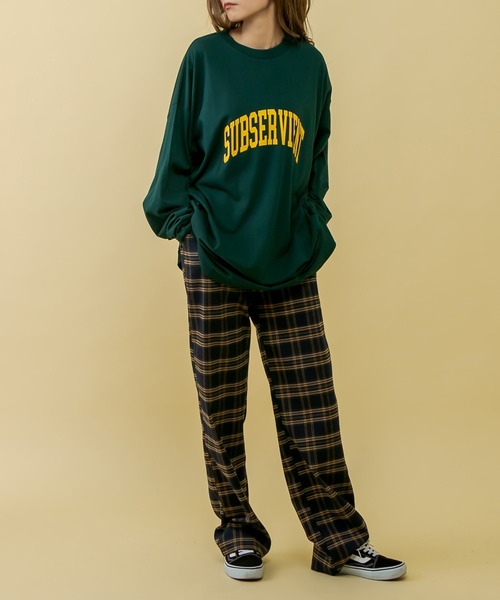 RASVOA（ラスボア）の「ＳＵＢＳＥＲＶＩＥＮＴビッグロンＴ（Tシャツ/カットソー・レディース・グリーン/ブルー/ブラック/オフホワイト・FREE）」の17枚目の写真