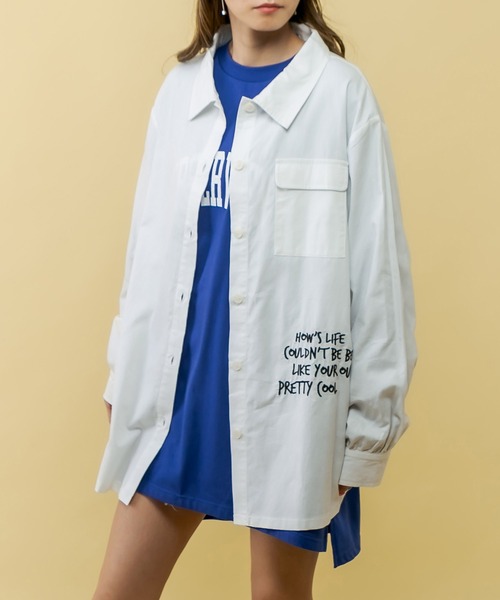 RASVOA（ラスボア）の「ＳＵＢＳＥＲＶＩＥＮＴビッグロンＴ（Tシャツ/カットソー・レディース・グリーン/ブルー/ブラック/オフホワイト・FREE）」の12枚目の写真