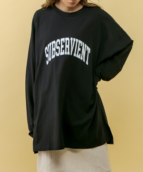 RASVOA（ラスボア）の「ＳＵＢＳＥＲＶＩＥＮＴビッグロンＴ（Tシャツ/カットソー・レディース・グリーン/ブルー/ブラック/オフホワイト・FREE）」の16枚目の写真