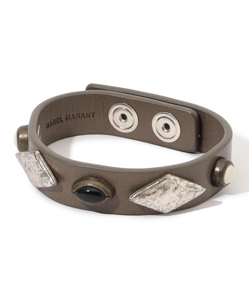 ISABEL MARANT(イザベルマラン)の「ISABEL MARANT HAMMERED ブレスレット(ブレスレット・レディース・ブラック/カーキ・FREE)」の1枚目の写真