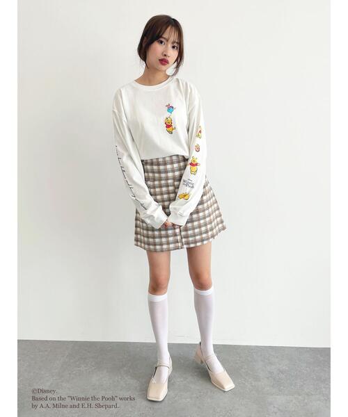 Honey Salon（ハニーサロン）の「Winnie the Pooh/プリントロングTシャツ（Tシャツ/カットソー・レディース・オフホワイト・FREE）」の14枚目の写真