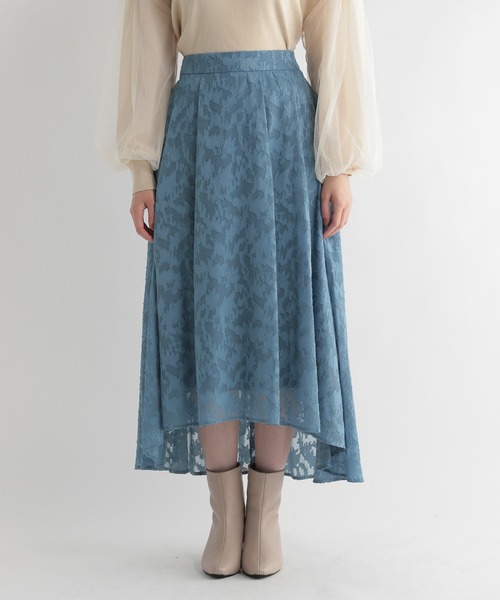 Andemiu（アンデミュウ）の「ジャガードフラワースカート217165（スカート・レディース・ブラック/ブルー/パープル・FREE/フリー）」の15枚目の写真