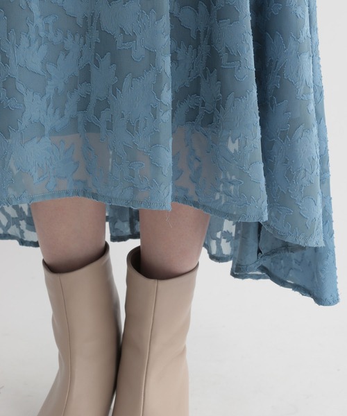 Andemiu（アンデミュウ）の「ジャガードフラワースカート217165（スカート・レディース・ブラック/ブルー/パープル・FREE/フリー）」の13枚目の写真