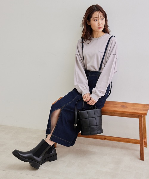 CONVERSE(コンバース)の「【CONVERSE/コンバース】配色ステッチトップス(Tシャツ/カットソー・レディース・ダークラベンダー/オフホワイト・38)」の18枚目の写真