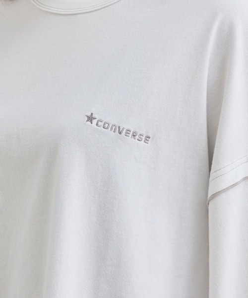 CONVERSE(コンバース)の「【CONVERSE/コンバース】配色ステッチトップス(Tシャツ/カットソー・レディース・ダークラベンダー/オフホワイト・38)」の19枚目の写真