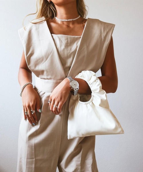 shopnikoniko(ショップニコニコ)の「ギャザーハンドル ミニホーボーバッグ(ハンドバッグ・レディース・ホワイト/パープル/イエロー・フリー)」の9枚目の写真