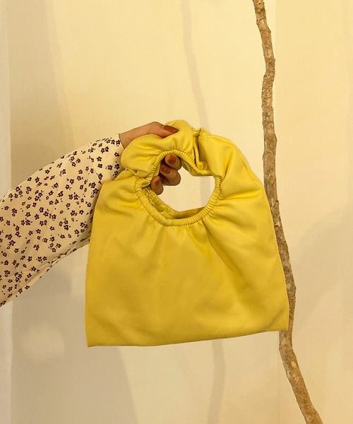 shopnikoniko(ショップニコニコ)の「ギャザーハンドル ミニホーボーバッグ(ハンドバッグ・レディース・ホワイト/パープル/イエロー・フリー)」の22枚目の写真