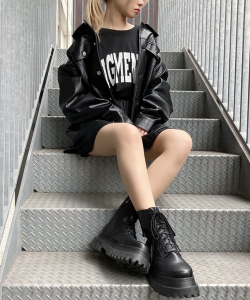 Figments（フィグメンツ）の「コンバットブーツ（ブーツ・レディース・ブラック・SMALL/MEDIUM）」の11枚目の写真