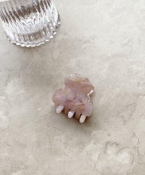 TONE SELECT GOODS（トーンセレクトグッズ）の「【Liaa】ミニマーブルヘアクリップ（バレッタ/ヘアクリップ・レディース・ベージュ/ブラウン/オフホワイト/ピンク/グリーン/ホワイト×ブラック/ブラウン系その他/ベビーピンク/ブラック/ホワイト/ピンク系その他・FREE）」の10枚目の写真