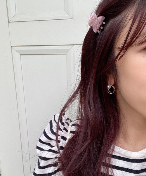 TONE SELECT GOODS（トーンセレクトグッズ）の「【Liaa】ミニマーブルヘアクリップ（バレッタ/ヘアクリップ・レディース・ベージュ/ブラウン/オフホワイト/ピンク/グリーン/ホワイト×ブラック/ブラウン系その他/ベビーピンク/ブラック/ホワイト/ピンク系その他・FREE）」の11枚目の写真