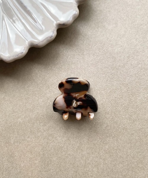 TONE SELECT GOODS（トーンセレクトグッズ）の「【Liaa】ミニマーブルヘアクリップ（バレッタ/ヘアクリップ・レディース・ベージュ/ブラウン/オフホワイト/ピンク/グリーン/ホワイト×ブラック/ブラウン系その他/ベビーピンク/ブラック/ホワイト/ピンク系その他・FREE）」の5枚目の写真
