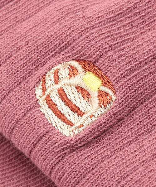 SHOO・LA・RUE(シューラルー)の「◆フード刺繍針抜きショートソックス(ソックス/靴下・キッズ・グリーン/ライトパープル/ブルー/ピンク系・53/59/56)」の7枚目の写真