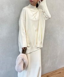 DouDou | ニットアップサイドリブタートルチュニック(ニット/セーター)