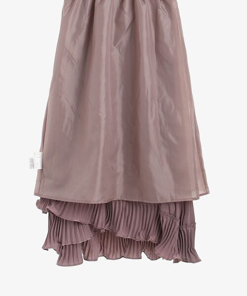 MAJESTIC LEGON（マジェスティックレゴン）の「プリーツティアードスカート（スカート・レディース・ブラック/アイボリー/モカ・SMALL/MEDIUM）」の8枚目の写真