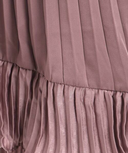 MAJESTIC LEGON（マジェスティックレゴン）の「プリーツティアードスカート（スカート・レディース・ブラック/アイボリー/モカ・SMALL/MEDIUM）」の6枚目の写真