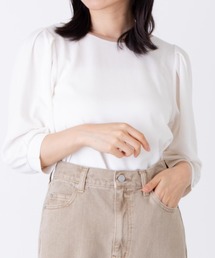 WEGO | WEGO/チェックジャガードパフスリーブT(Tシャツ/カットソー)