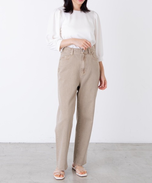 WEGO（ウィゴー）の「WEGO/チェックジャガードパフスリーブT（Tシャツ/カットソー・レディース・ブラック系その他2/ホワイト・FREE）」の8枚目の写真