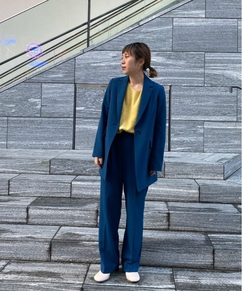 Lui's（ルイス）の「オーバーシングルジャケット（テーラードジャケット・レディース・ブラック/ブルー・FREE）」の3枚目の写真