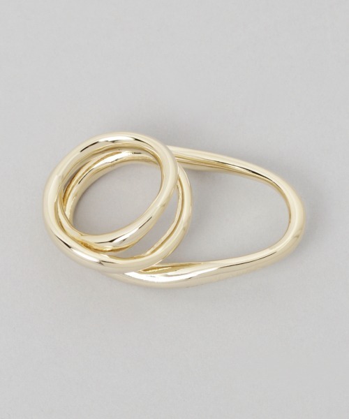 JEANASIS（ジーナシス）の「3レンツナギリング/959807（リング・レディース・シルバー/ゴールド・FREE）」の2枚目の写真