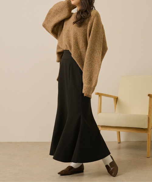 Ambre Neige（アンブルネージュ）の「前後２WAYメランジニット／【WEB/EC限定商品】（ニット/セーター・レディース・アイボリー/ライトブラウン/ベージュ/ダークブラウン・FREE）」の18枚目の写真