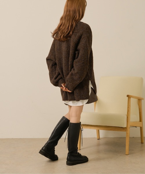 Ambre Neige（アンブルネージュ）の「前後２WAYメランジニット／【WEB/EC限定商品】（ニット/セーター・レディース・アイボリー/ライトブラウン/ベージュ/ダークブラウン・FREE）」の10枚目の写真