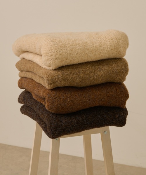 Ambre Neige（アンブルネージュ）の「前後２WAYメランジニット／【WEB/EC限定商品】（ニット/セーター・レディース・アイボリー/ライトブラウン/ベージュ/ダークブラウン・FREE）」の17枚目の写真